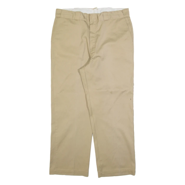 DICKIES Mens Trousers Beige Regular Straight W34 L26
