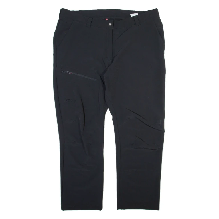 MAIER SPORTS Womens Trousers Black Relaxed Straight W40 L28
