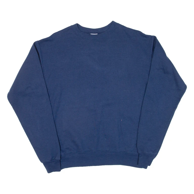 HANES Mens Sweatshirt Blue S