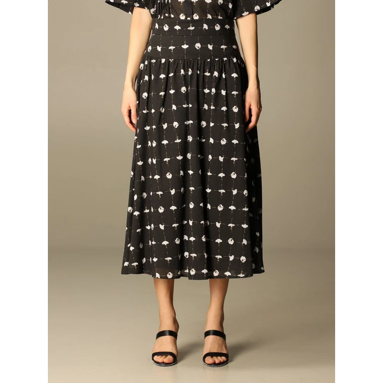 skirt in floral patterned fabric (101023P1046NE)