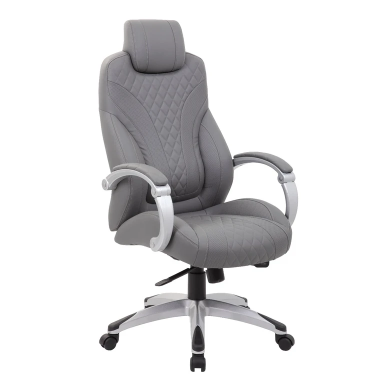 Boss Grey Executive Office Chair With Head Rest