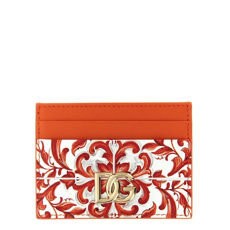 Dolce & Gabbana Orange Calfskin Cardholder Accessory - Women