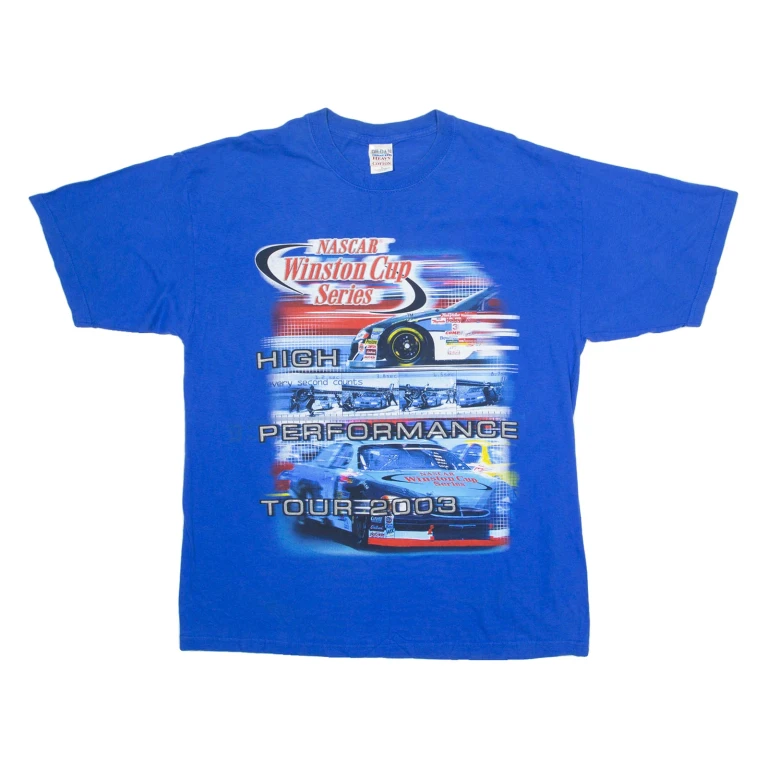 GILDAN Nascar Winston Cup 2003 Mens T-Shirt Blue USA XL
