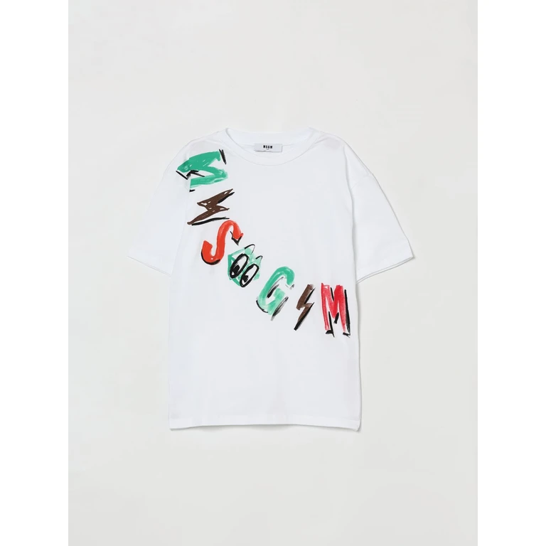 MSGM KIDS T-Shirt Kids color White (S6MSJBTH239001)