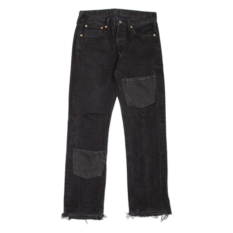 LEVI'S 501 Jeans Customised Mens Blue Regular Straight W33 L32