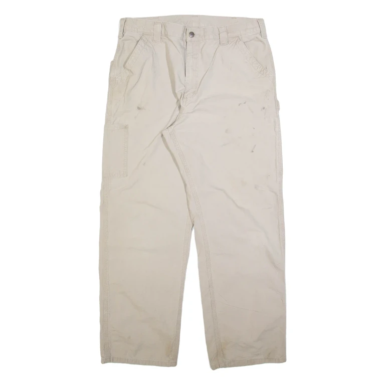 CARHARTT Mens Trousers Beige Relaxed Straight W36 L30