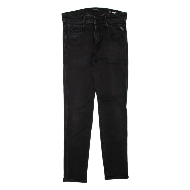 REPLAY Anbass Womens Jeans Black Regular Skinny W28 L30