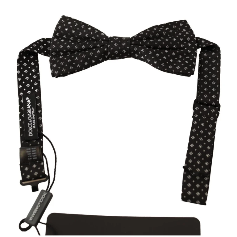 Dolce & Gabbana Black Silk Adjustable Neck Papillon Tie - Men