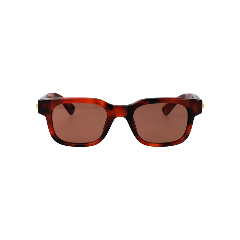 Bottega Veneta Bv1411s 002 Havana-havana-red Recycled Acetate Sunglasses - Men