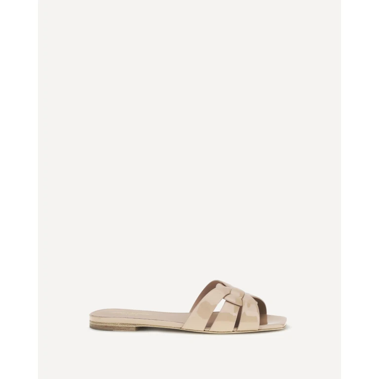 SAINT LAURENT Tribute patent leather Sandals Female 36.5