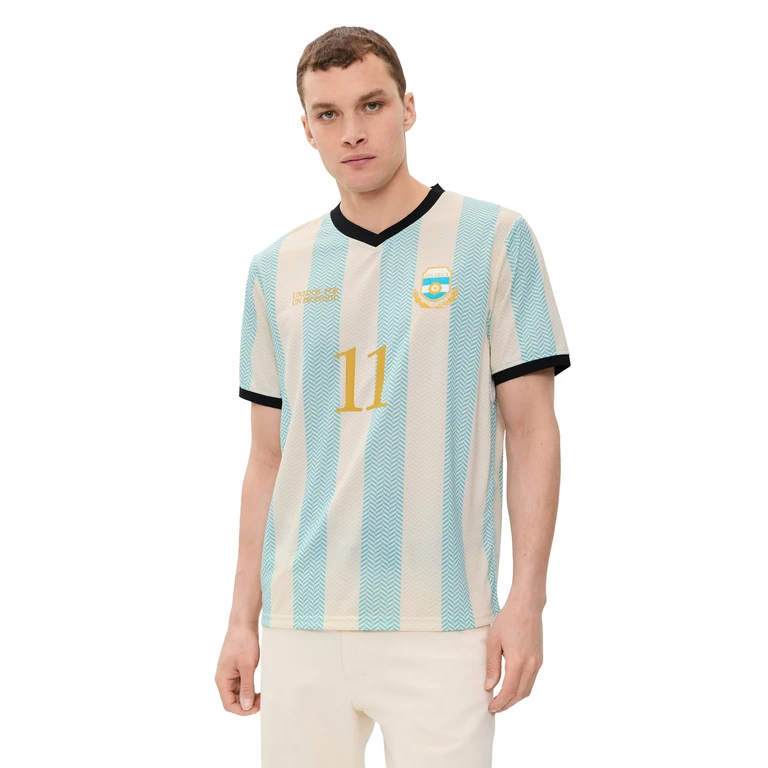 Les Deux Argentina Football Jersey Bachelor Button Blue XXL