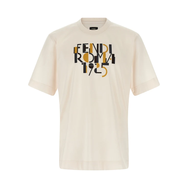Fendi White Cotton T-Shirt - Men