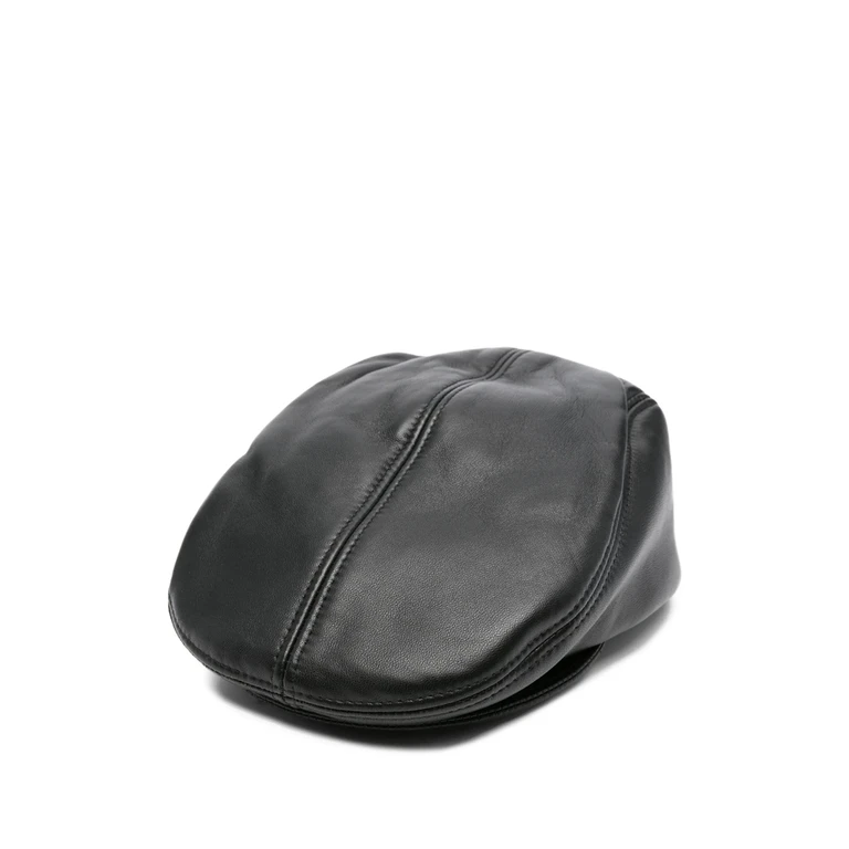Ruslan Baginskiy Leather Panelled Beret