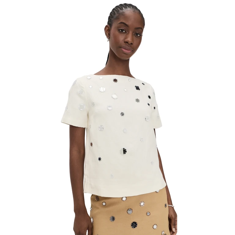 Tanya Taylor Eden Top Cream XL
