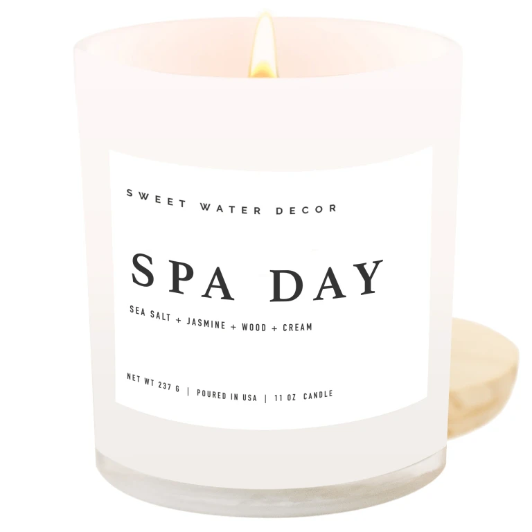 Spa Day Soy Candle - White Jar - 11 oz
