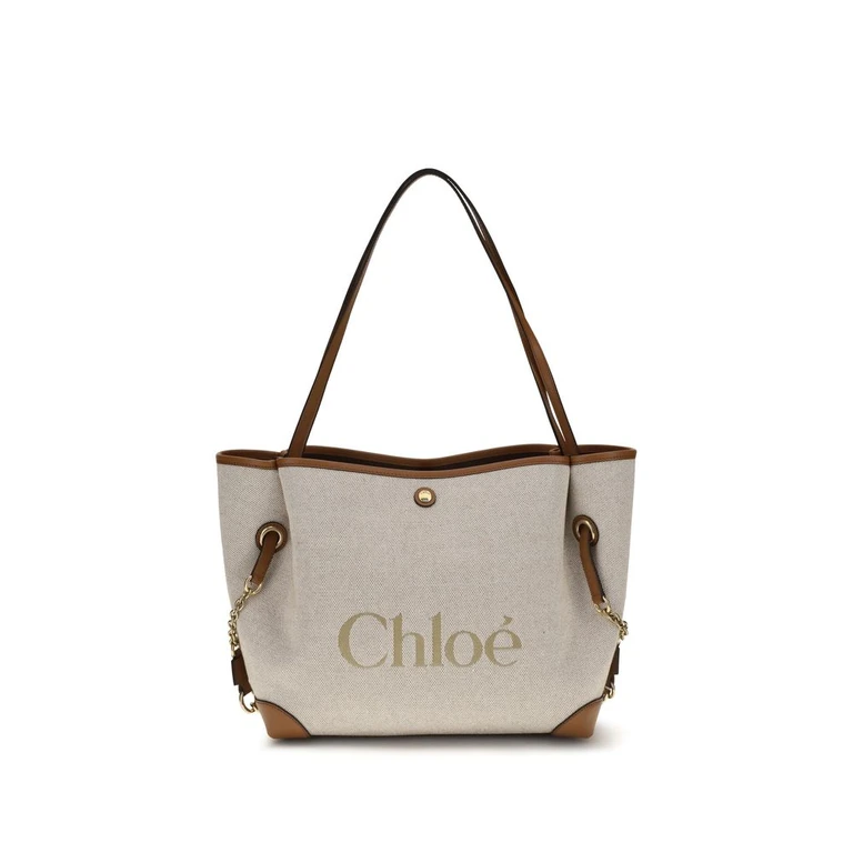 Chloé Beige Cotton Shoulder Bag - Women (CHCH26AS655S6326MBB)