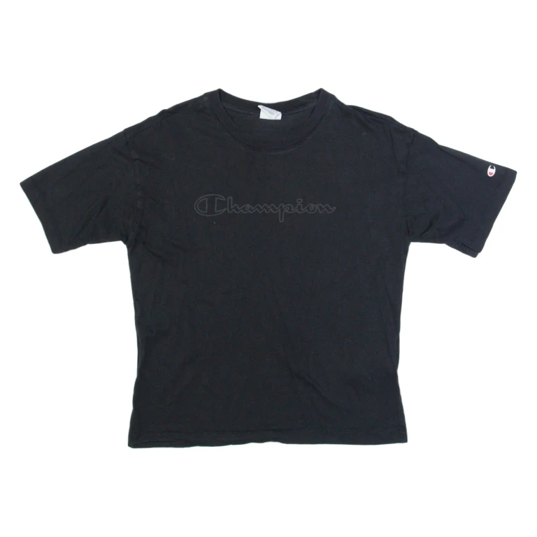 CHAMPION Womens T-Shirt Black M