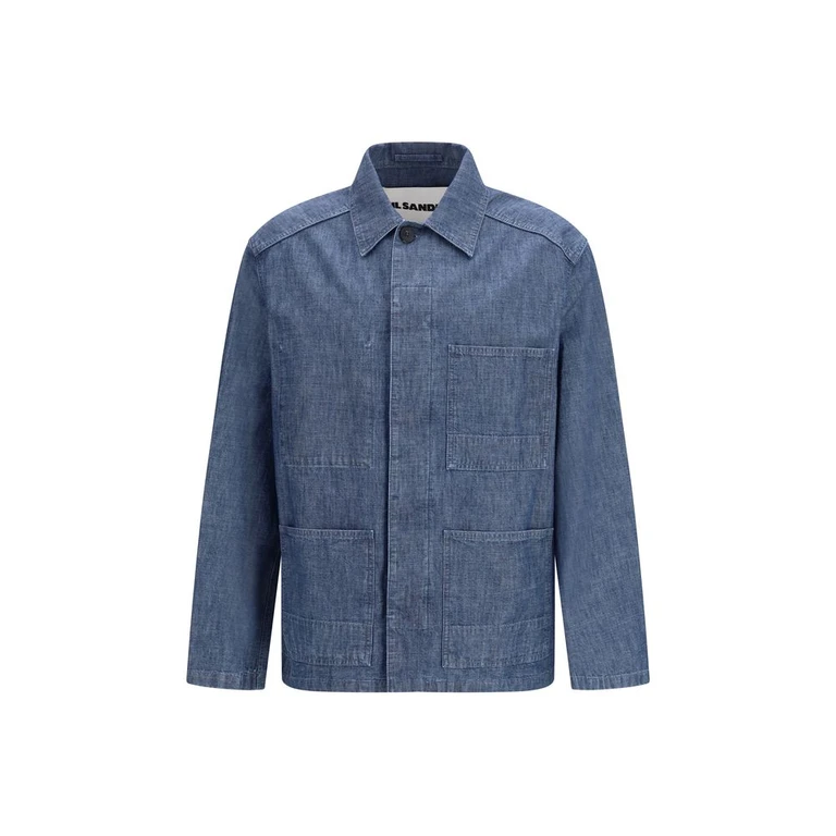 Blue Cotton Denim Jacket Clothing - Men