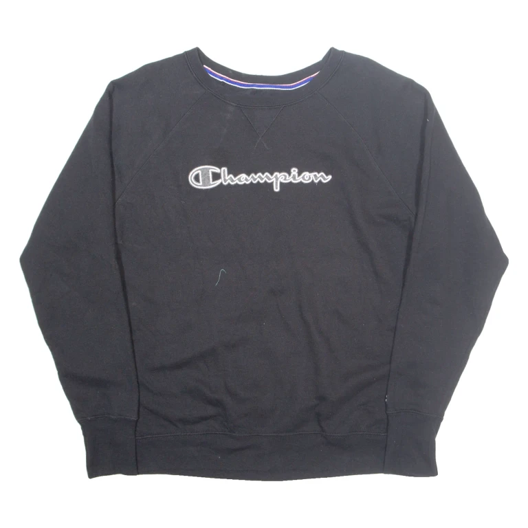 CHAMPION Mens Sweatshirt Black L