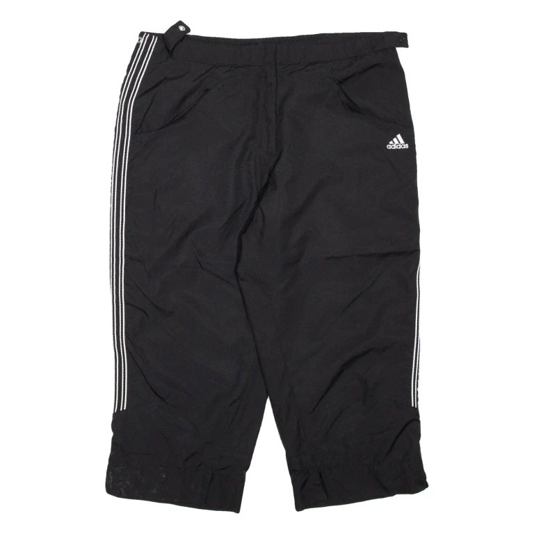ADIDAS Womens Track Pants Black Straight UK 14 W16 L20