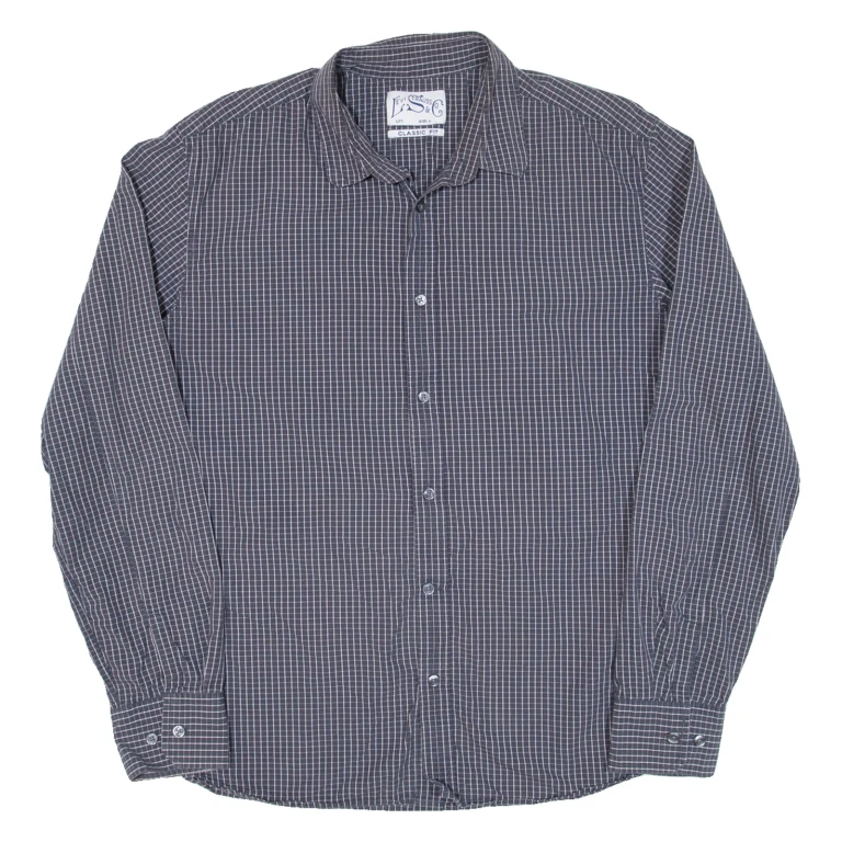 LEVI'S Mens Shirt Black Check Long Sleeve L