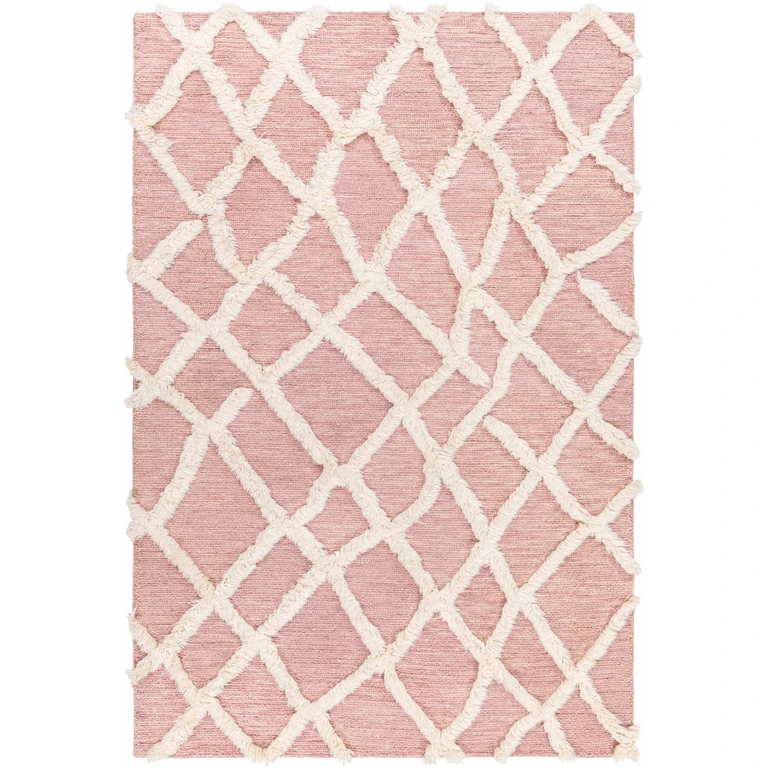 Adica Pink Wool Area Rug