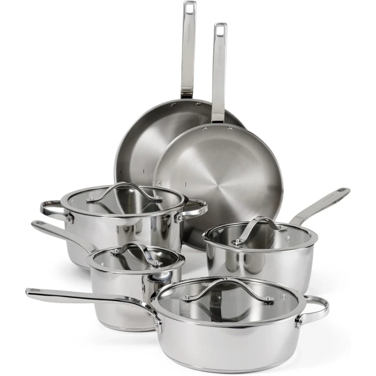 Tempo Tri-Ply Base Stainless Steel 10-Piece Cookware Set