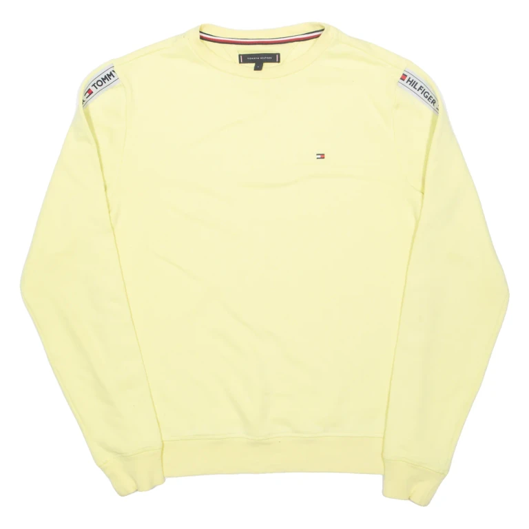 TOMMY HILFIGER Mens Sweatshirt Yellow S