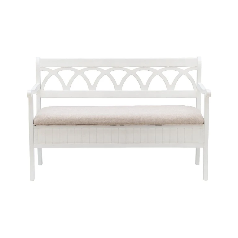 Winslett White Storage Bench