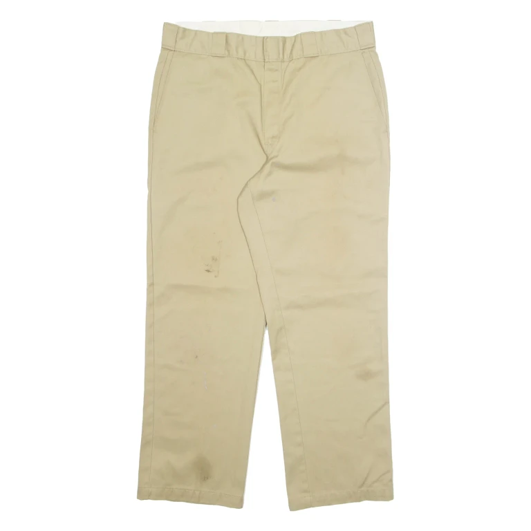 DICKIES Chino Mens Trousers Beige Regular Straight W34 L29