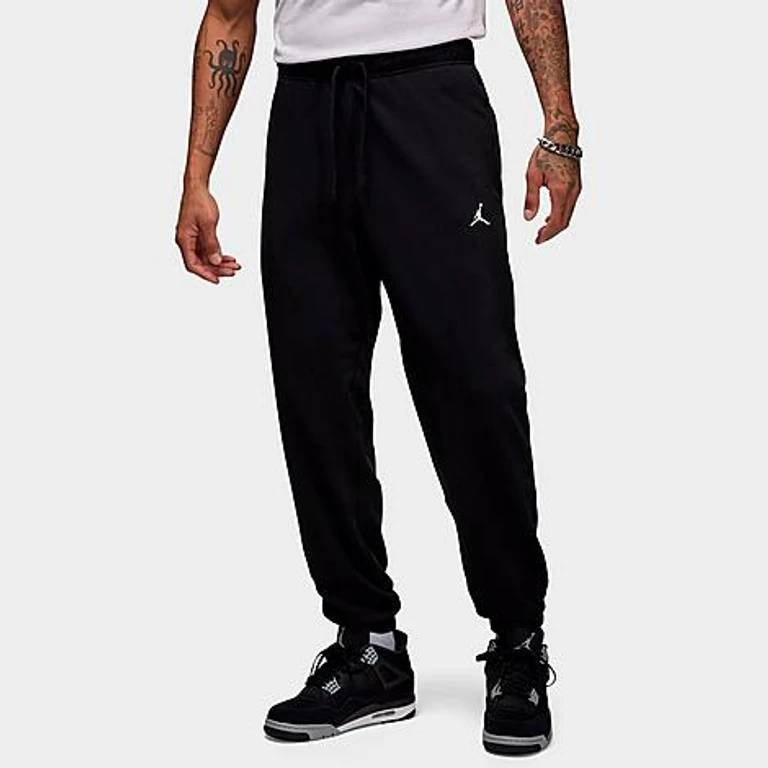 Nike Men's Jordan Dri-FIT Sport Crossover Fleece Jogger Pants in Black/White Size: XS
