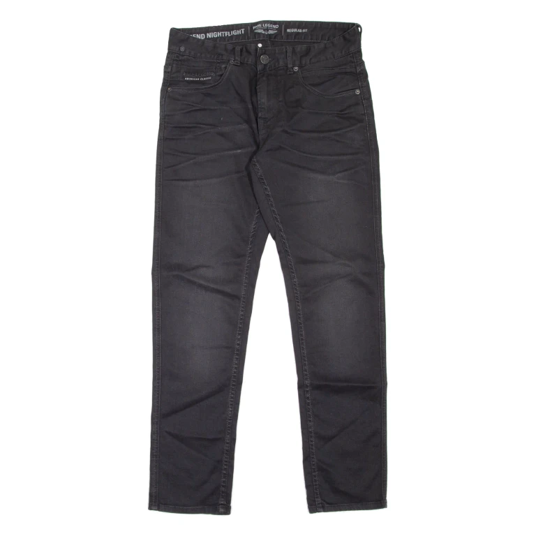 PME LEGEND Nightflight Mens Jeans Black Regular Straight W31 L30
