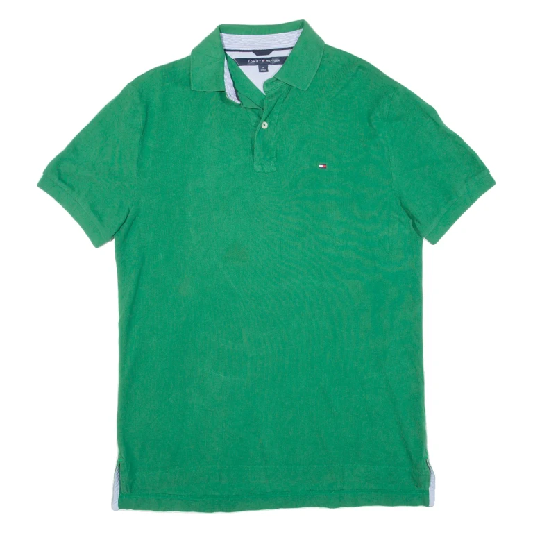 TOMMY HILFIGER Mens Polo Shirt Green M