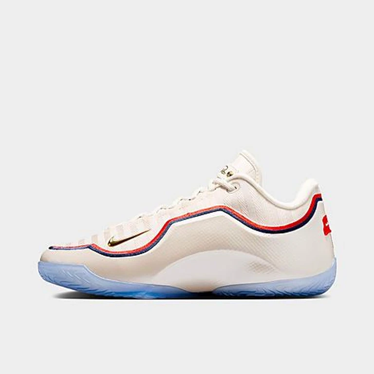 LeBron 23 Basketball Shoes in Pale Ivory/Metallic Gold/University Red Size: 7.5