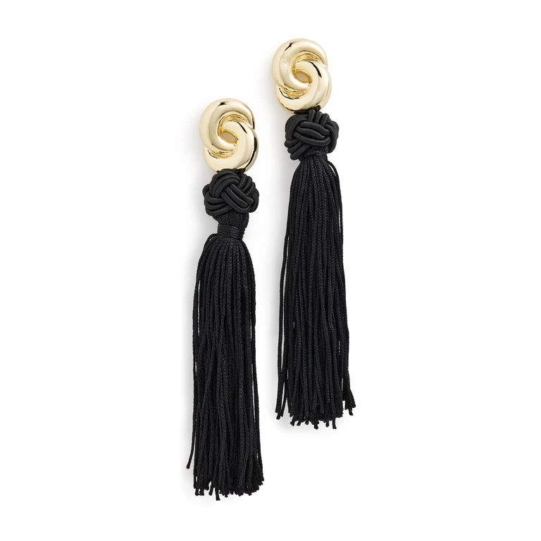 Luv Aj The Solstice Knot Tassel Earrings Gold One Size