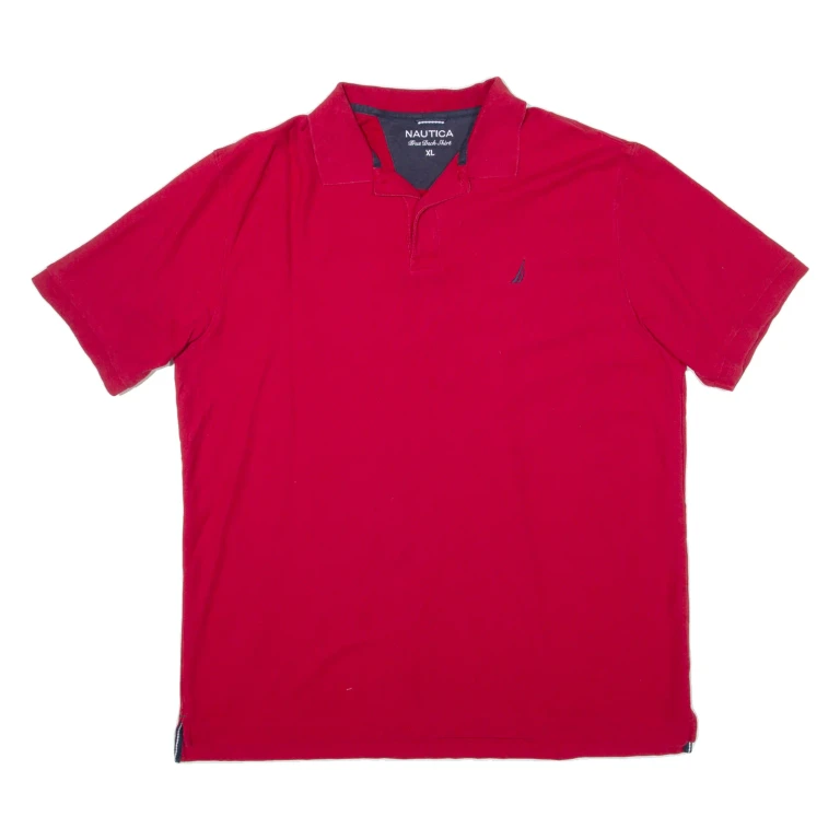 NAUTICA Mens Polo Shirt Red XL