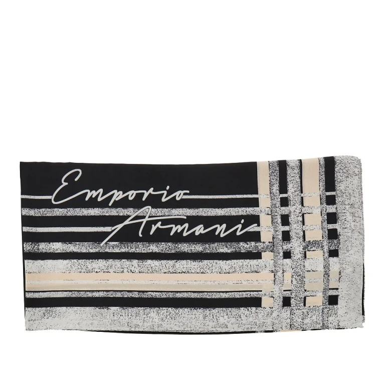 Lenço de seda Emporio Armani com logótipo
