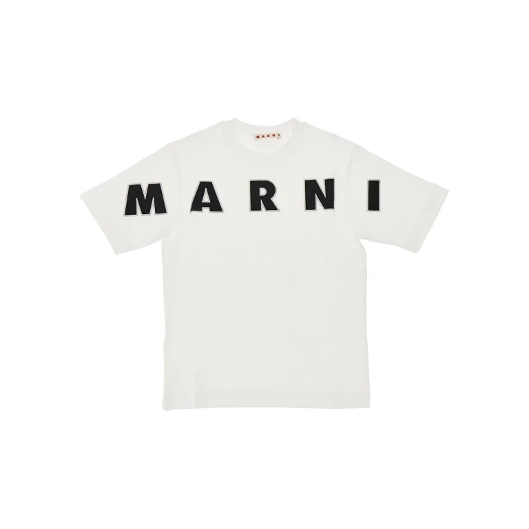 MARNI Cotton t-shirt with logo embroidery Kids 8Y