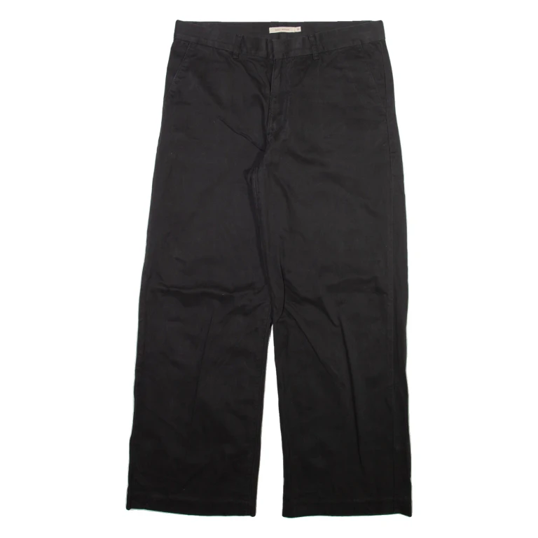 LEVI'S Womens Trousers Black Relaxed Straight W34 L30