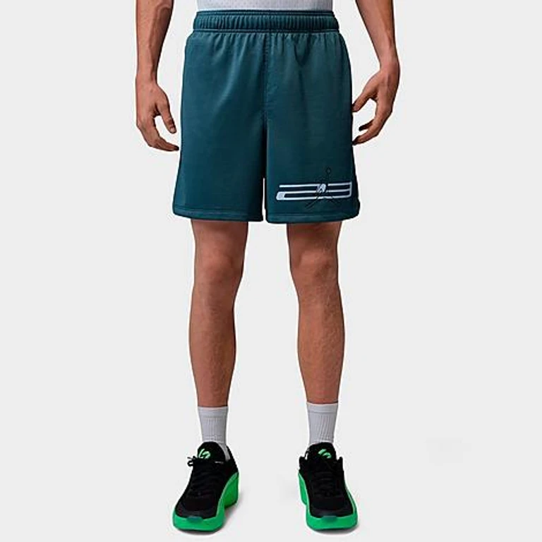 Nike Men's Jordan Sport 23 Dri-FIT Graphic Mesh Shorts in Ash Green Size: XS