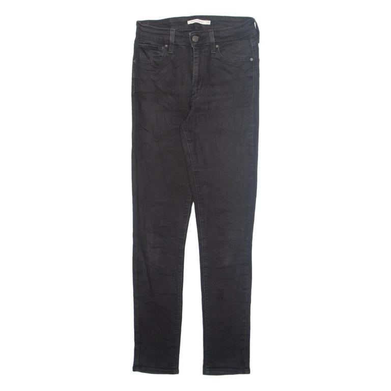 LEVI'S Womens Jeans Black Regular Skinny W26 L30