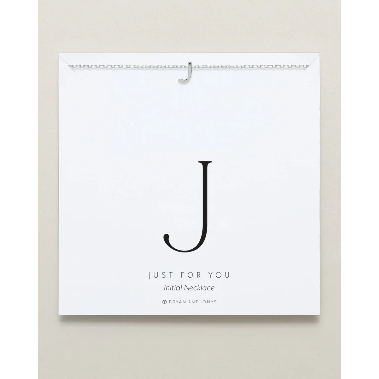 Just For You Initial Necklace - J