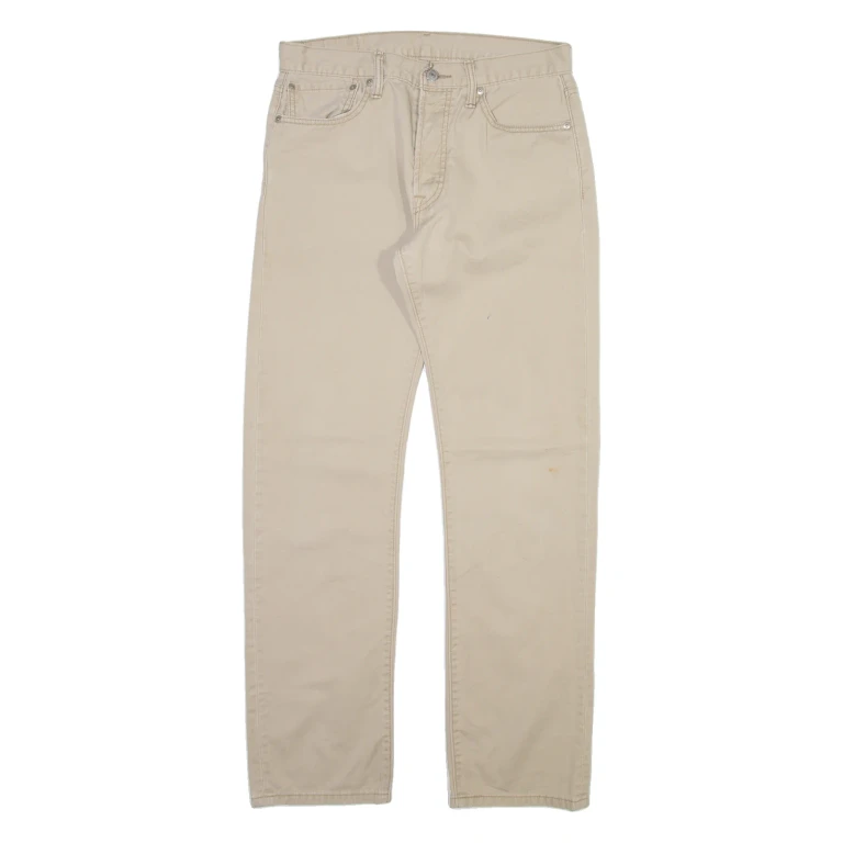 LEVI'S 501 Mens Trousers Beige Regular Straight W31 L32