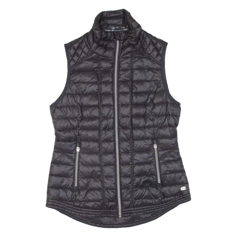 TOMMY HILFIGER Womens Puffer Gilet Black XS