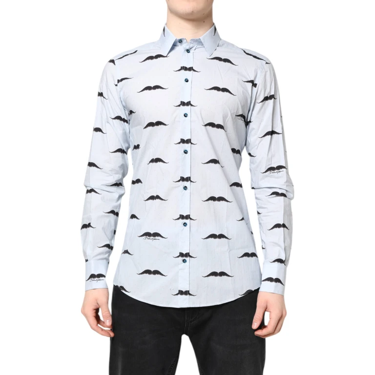 Dolce & Gabbana Light Blue Cotton Martini Formal Dress Shirt - Men