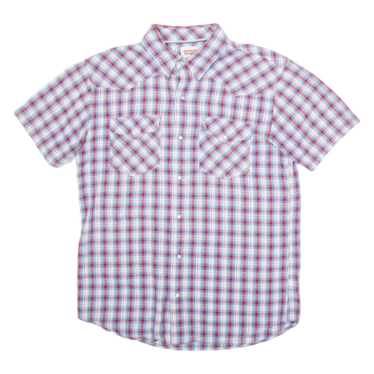 LEVI'S Mens Shirt Red Check M