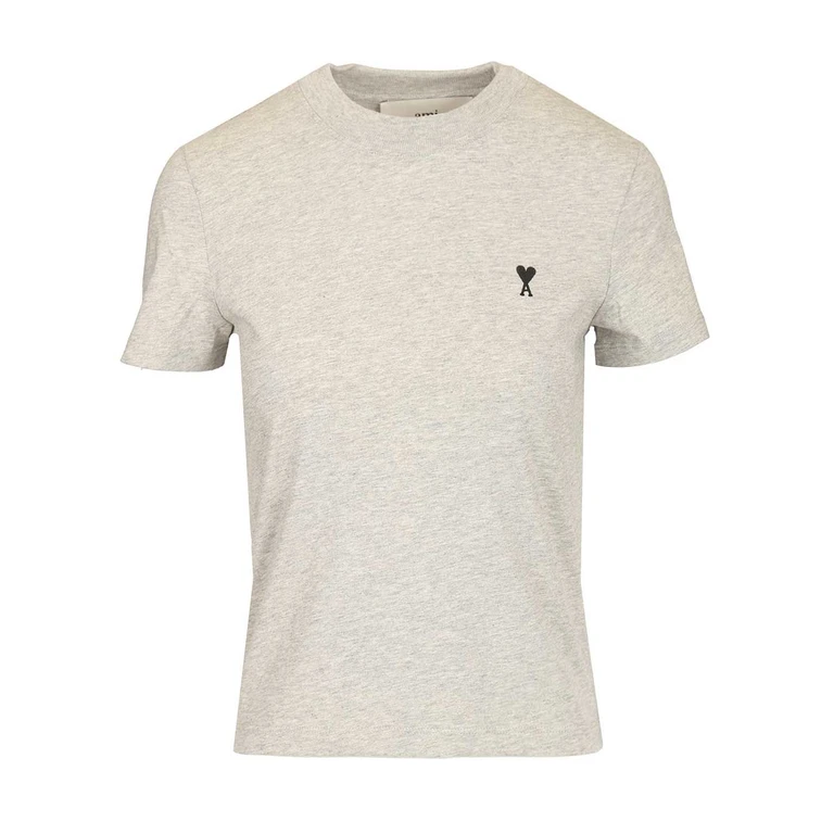 AMI Paris Ami de Coeur crew neck T-shirt Grey Cotton - Unisex