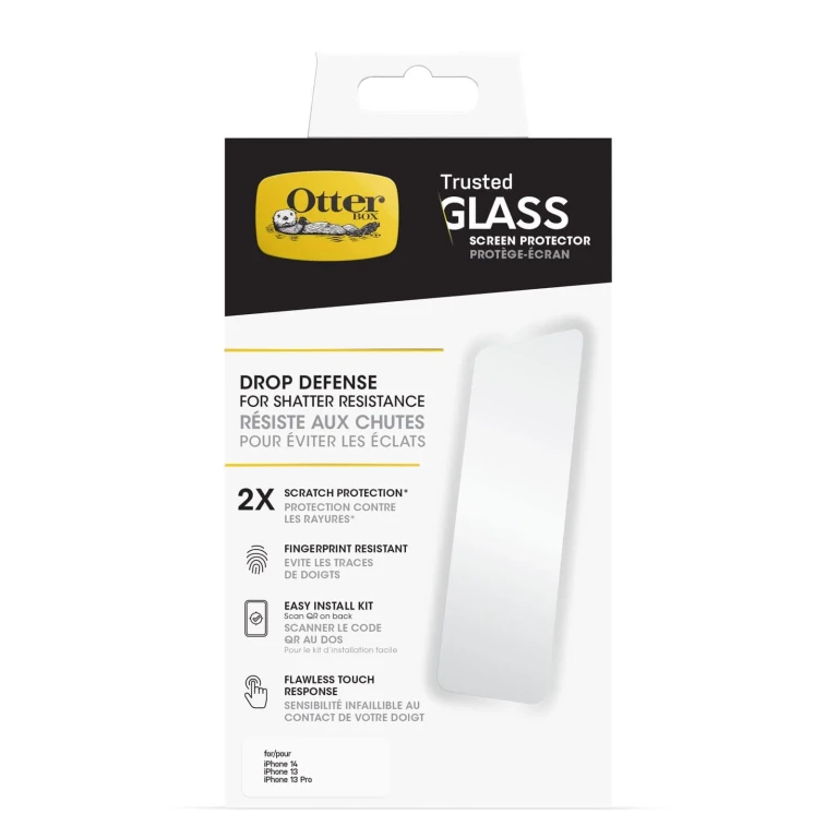 Trusted Glass Screen Protector for Iphone 17e, 16e, 14, 13 Pro, 13, Flawless Touch Response, Fingerprint Resistant, Precision Fit, Vibrant Clarity