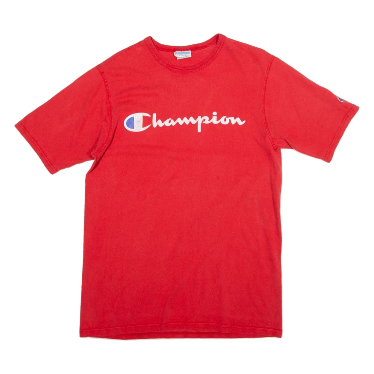 CHAMPION Mens T-Shirt Red L
