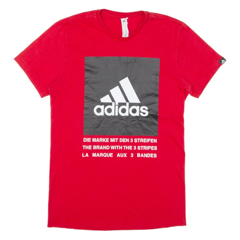 ADIDAS Mens T-Shirt Red S